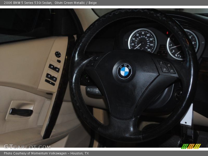 Olivin Green Metallic / Beige 2006 BMW 5 Series 530i Sedan