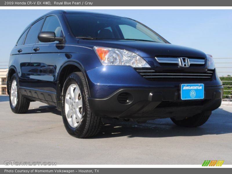 Royal Blue Pearl / Gray 2009 Honda CR-V EX 4WD
