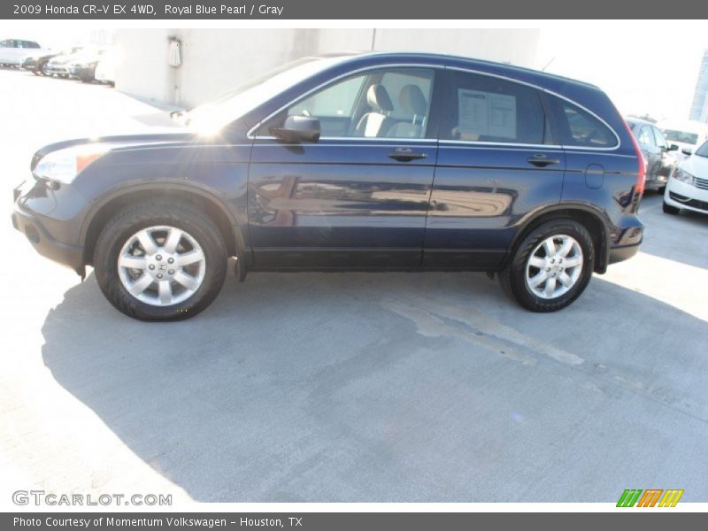 Royal Blue Pearl / Gray 2009 Honda CR-V EX 4WD