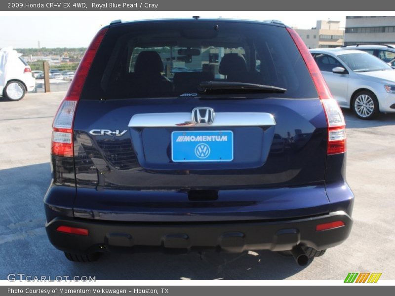 Royal Blue Pearl / Gray 2009 Honda CR-V EX 4WD