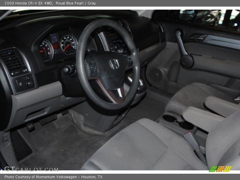 Royal Blue Pearl / Gray 2009 Honda CR-V EX 4WD