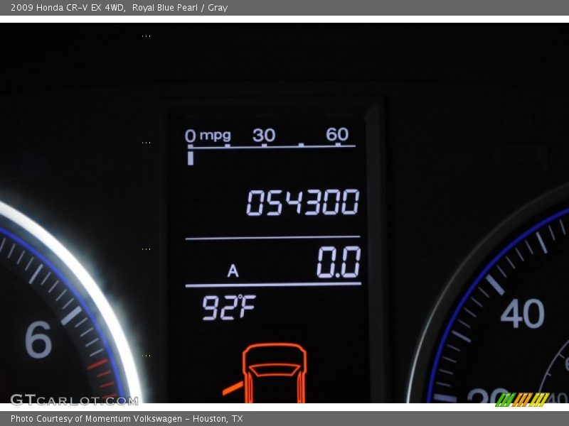 Royal Blue Pearl / Gray 2009 Honda CR-V EX 4WD