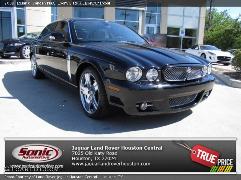 Ebony Black / Barley/Charcoal 2008 Jaguar XJ Vanden Plas