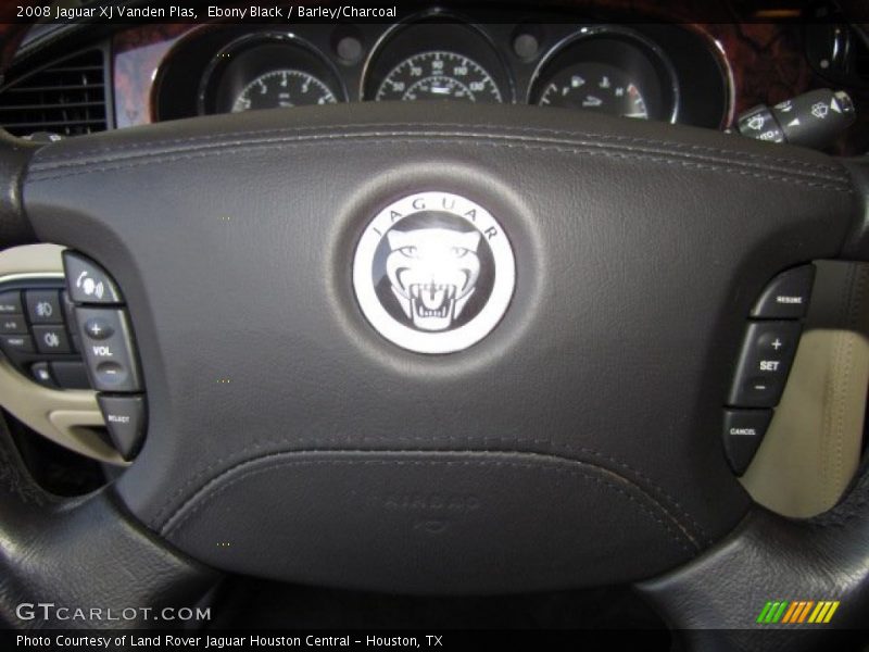 Ebony Black / Barley/Charcoal 2008 Jaguar XJ Vanden Plas