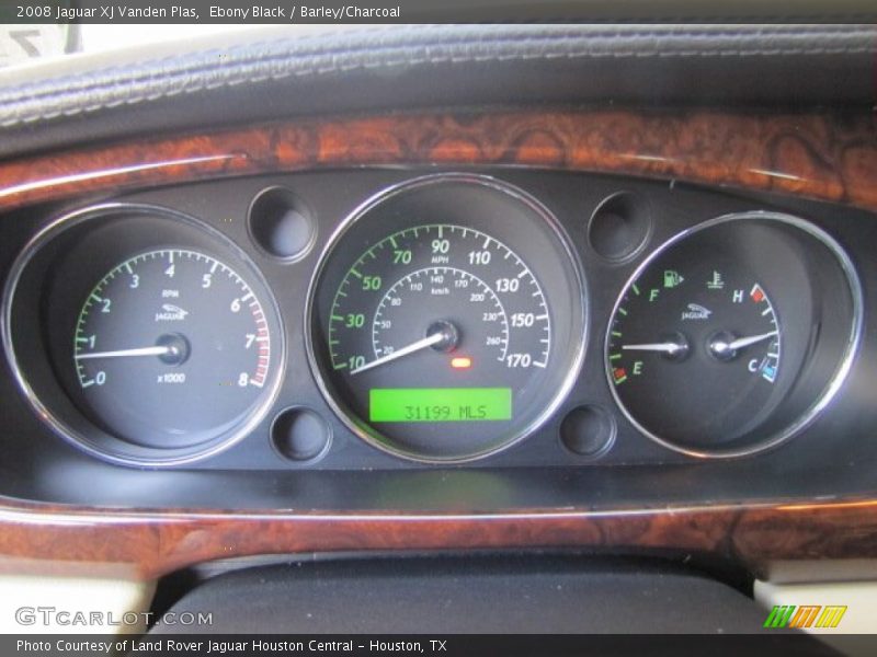 Ebony Black / Barley/Charcoal 2008 Jaguar XJ Vanden Plas