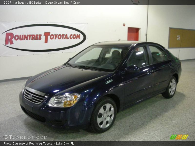 Deep Ocean Blue / Gray 2007 Kia Spectra EX Sedan