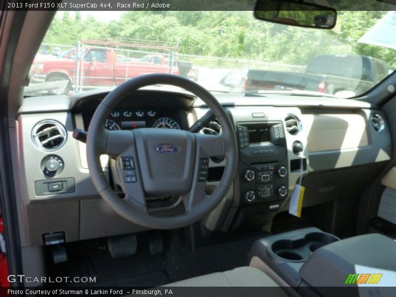 Race Red / Adobe 2013 Ford F150 XLT SuperCab 4x4