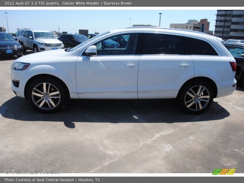 Glacier White Metallic / Espresso Brown 2012 Audi Q7 3.0 TDI quattro