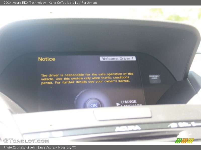 Kona Coffee Metallic / Parchment 2014 Acura RDX Technology