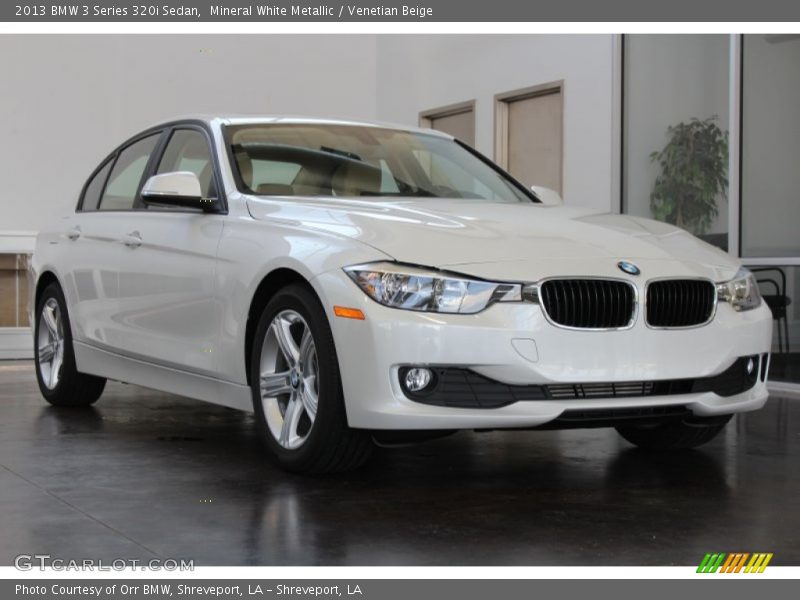 Mineral White Metallic / Venetian Beige 2013 BMW 3 Series 320i Sedan
