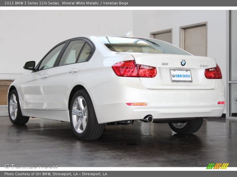 Mineral White Metallic / Venetian Beige 2013 BMW 3 Series 320i Sedan