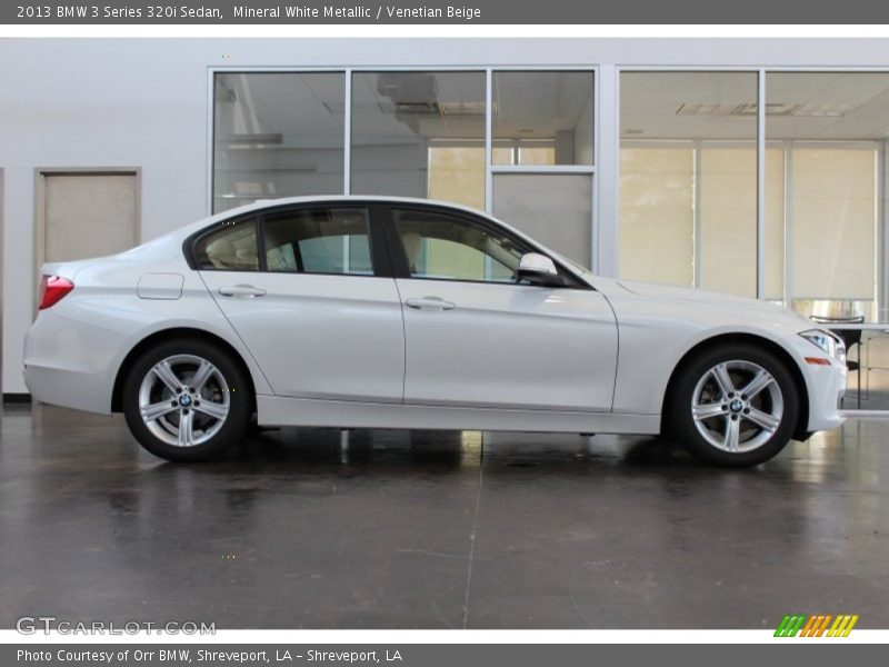 Mineral White Metallic / Venetian Beige 2013 BMW 3 Series 320i Sedan