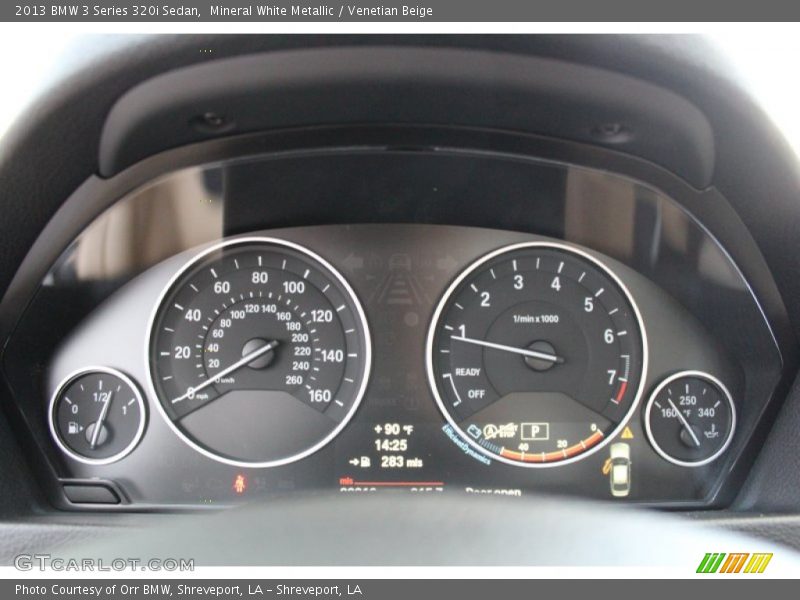 Mineral White Metallic / Venetian Beige 2013 BMW 3 Series 320i Sedan