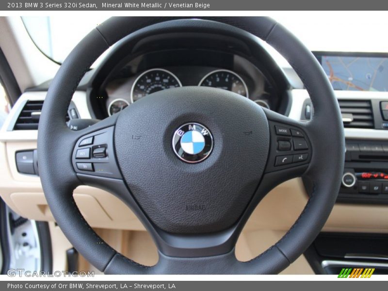 Mineral White Metallic / Venetian Beige 2013 BMW 3 Series 320i Sedan