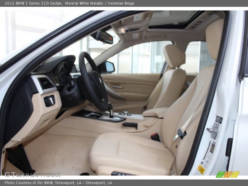 Mineral White Metallic / Venetian Beige 2013 BMW 3 Series 320i Sedan