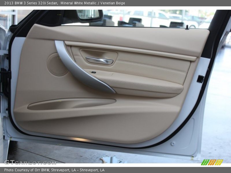 Mineral White Metallic / Venetian Beige 2013 BMW 3 Series 320i Sedan