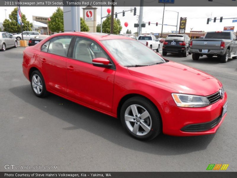 Tornado Red / Cornsilk Beige 2011 Volkswagen Jetta TDI Sedan