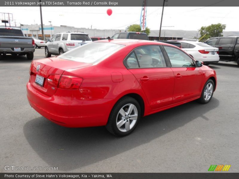 Tornado Red / Cornsilk Beige 2011 Volkswagen Jetta TDI Sedan