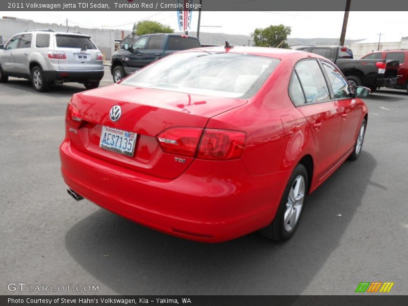Tornado Red / Cornsilk Beige 2011 Volkswagen Jetta TDI Sedan