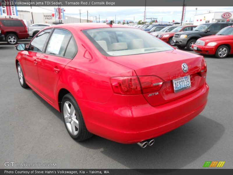 Tornado Red / Cornsilk Beige 2011 Volkswagen Jetta TDI Sedan
