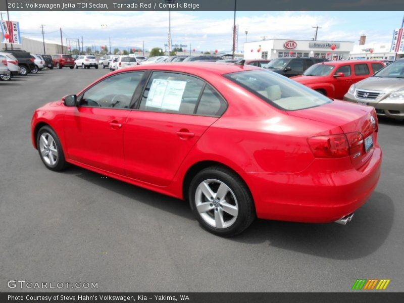 Tornado Red / Cornsilk Beige 2011 Volkswagen Jetta TDI Sedan