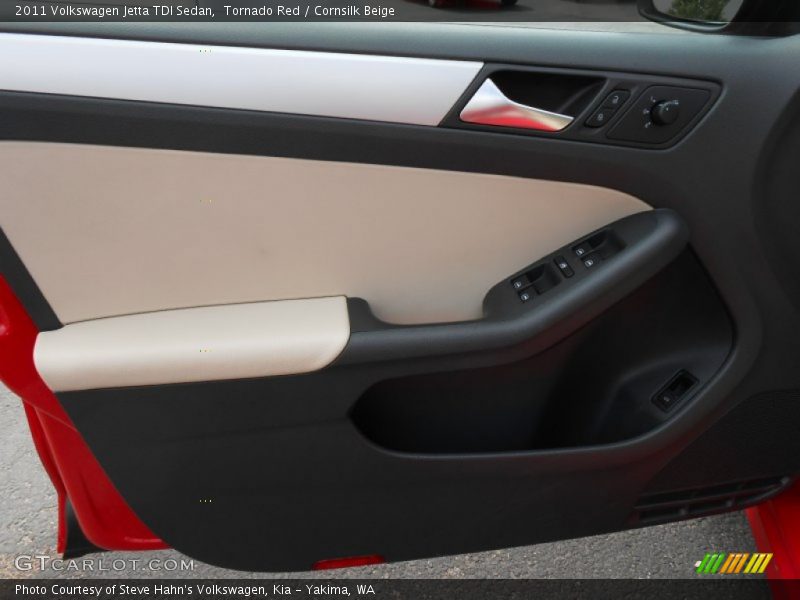 Tornado Red / Cornsilk Beige 2011 Volkswagen Jetta TDI Sedan
