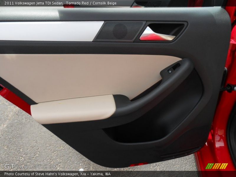 Tornado Red / Cornsilk Beige 2011 Volkswagen Jetta TDI Sedan