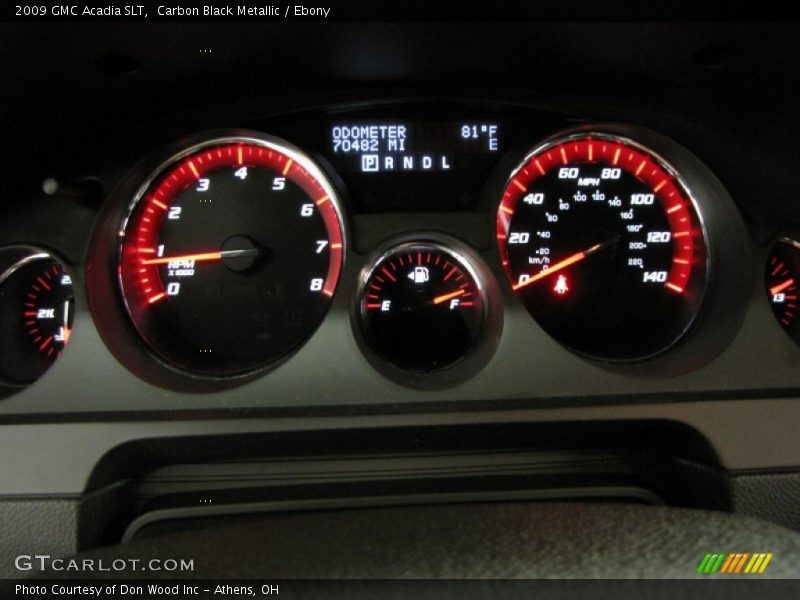 Carbon Black Metallic / Ebony 2009 GMC Acadia SLT