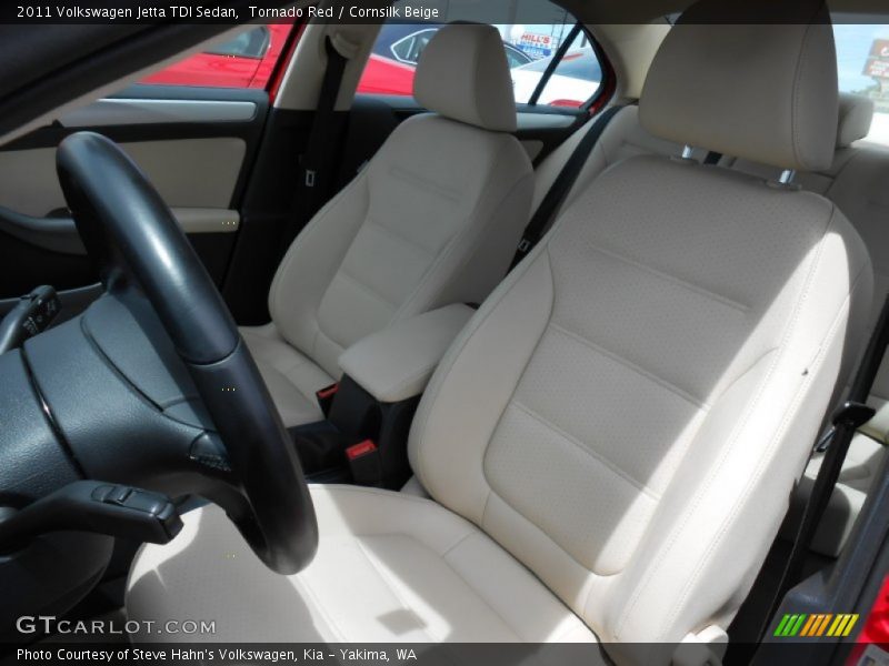 Tornado Red / Cornsilk Beige 2011 Volkswagen Jetta TDI Sedan