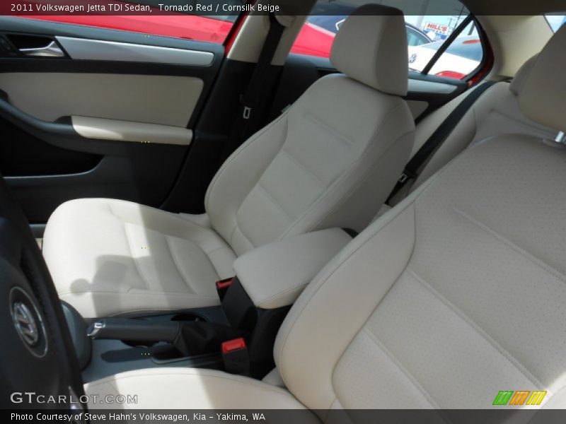 Tornado Red / Cornsilk Beige 2011 Volkswagen Jetta TDI Sedan