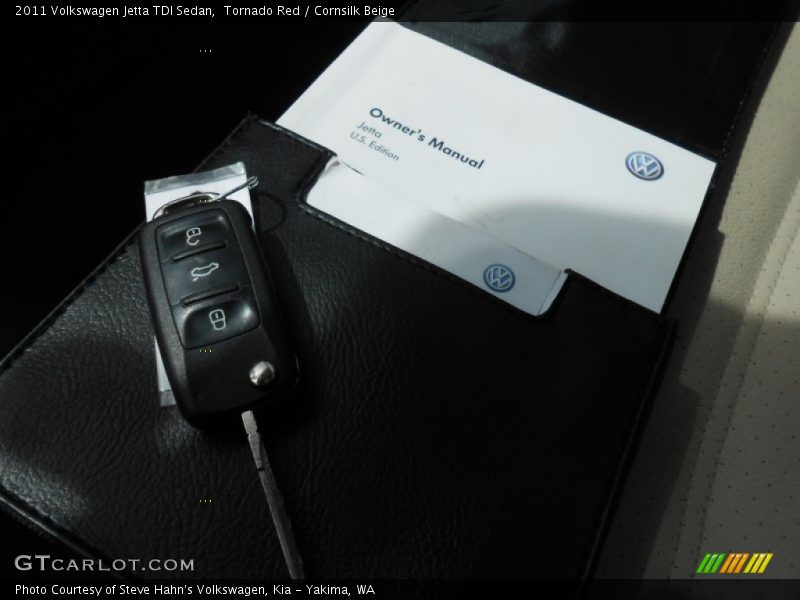 Tornado Red / Cornsilk Beige 2011 Volkswagen Jetta TDI Sedan