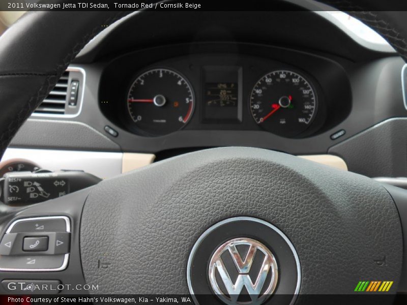Tornado Red / Cornsilk Beige 2011 Volkswagen Jetta TDI Sedan