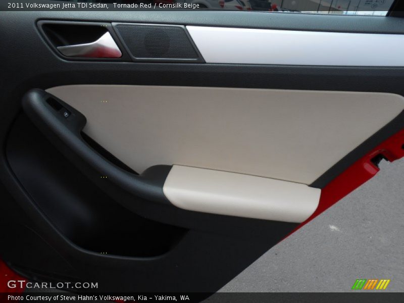 Tornado Red / Cornsilk Beige 2011 Volkswagen Jetta TDI Sedan
