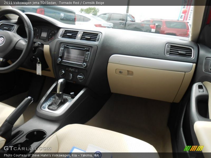 Tornado Red / Cornsilk Beige 2011 Volkswagen Jetta TDI Sedan