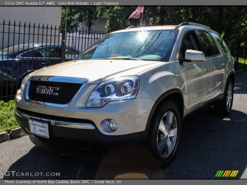 Gold Mist Metallic / Light Titanium 2010 GMC Acadia SLT AWD