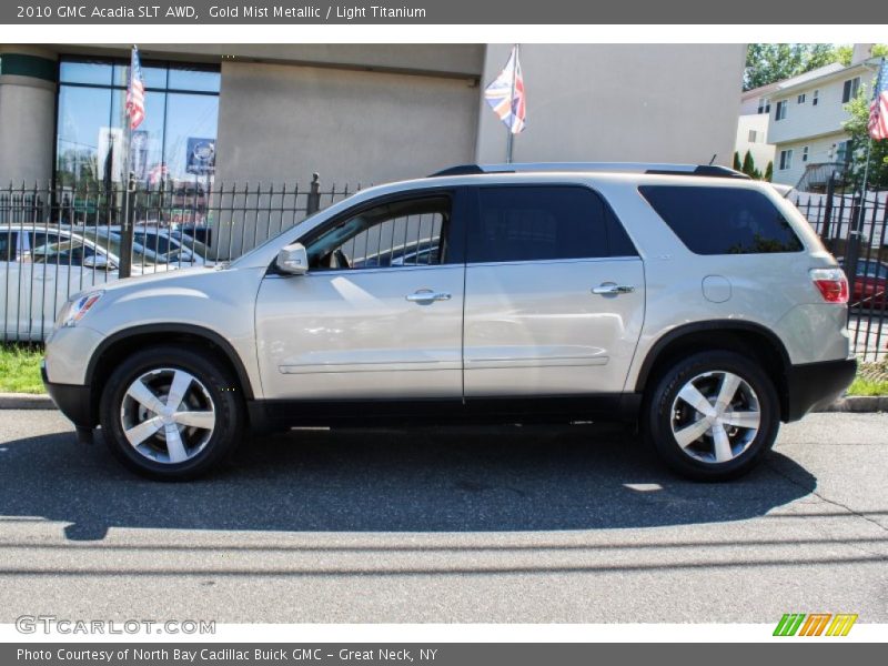 Gold Mist Metallic / Light Titanium 2010 GMC Acadia SLT AWD