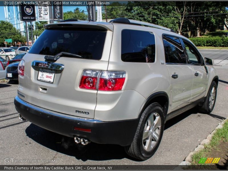 Gold Mist Metallic / Light Titanium 2010 GMC Acadia SLT AWD