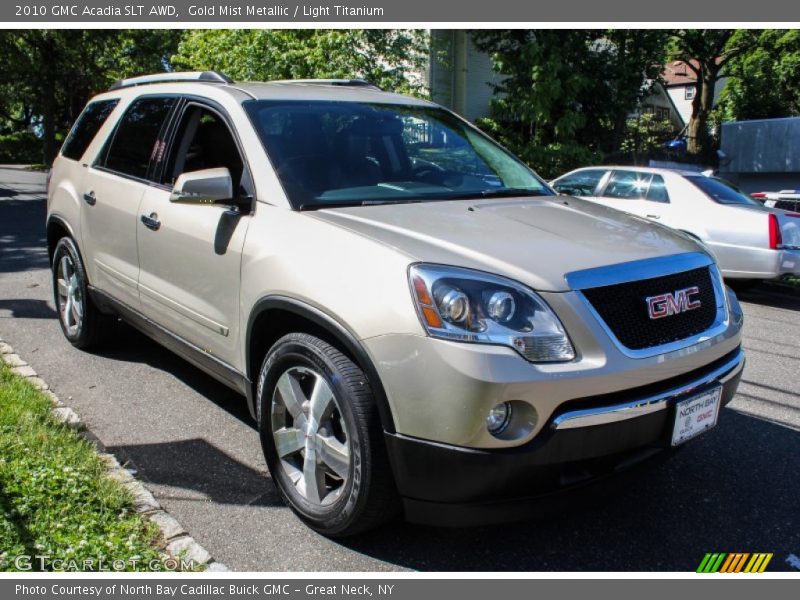 Gold Mist Metallic / Light Titanium 2010 GMC Acadia SLT AWD