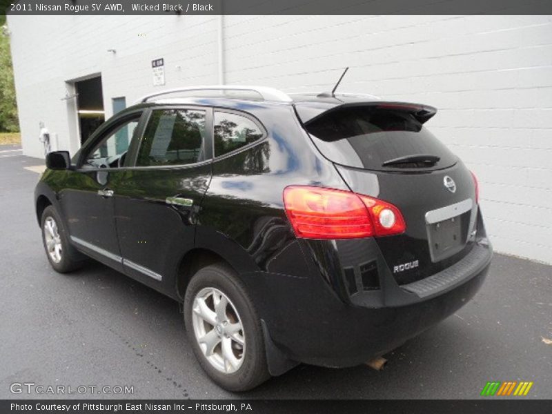Wicked Black / Black 2011 Nissan Rogue SV AWD