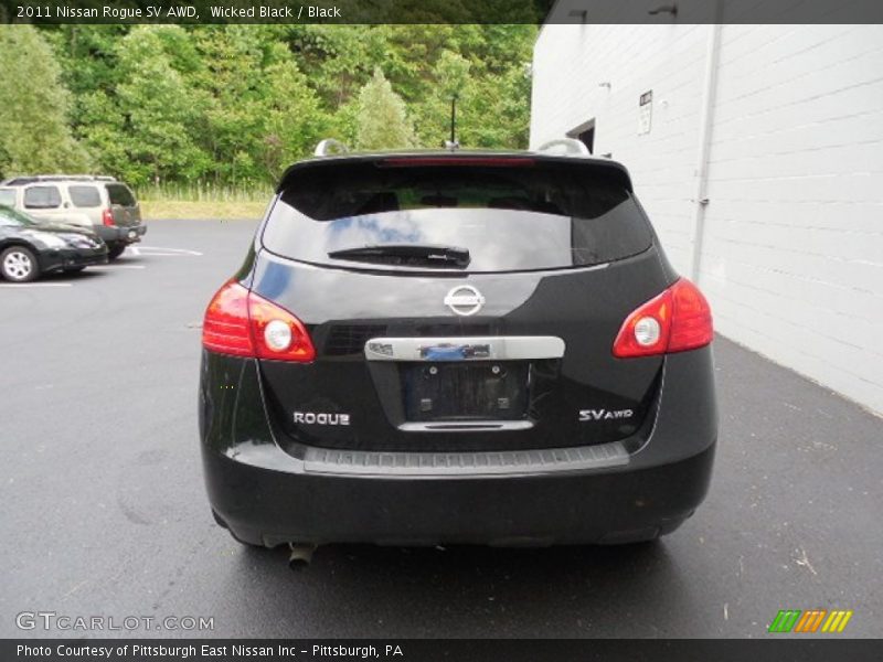 Wicked Black / Black 2011 Nissan Rogue SV AWD