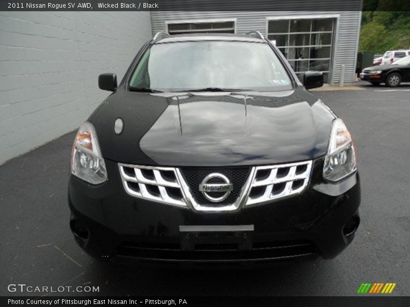 Wicked Black / Black 2011 Nissan Rogue SV AWD