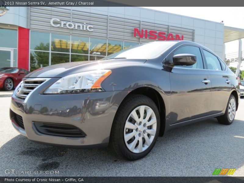 Amethyst Gray / Charcoal 2013 Nissan Sentra SV