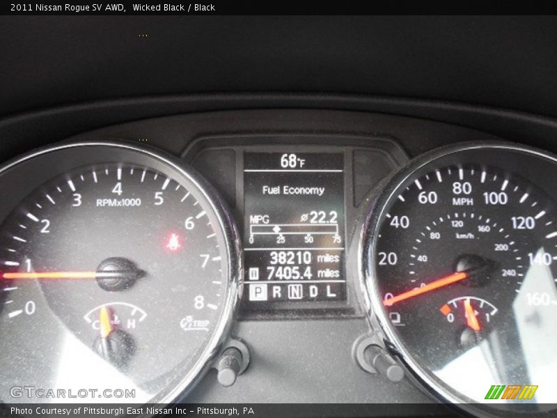 Wicked Black / Black 2011 Nissan Rogue SV AWD