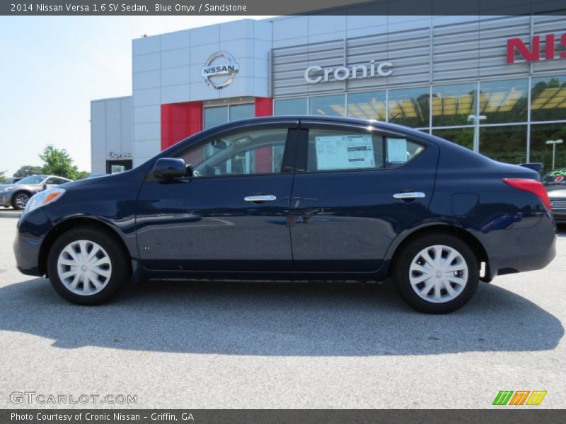 Blue Onyx / Sandstone 2014 Nissan Versa 1.6 SV Sedan