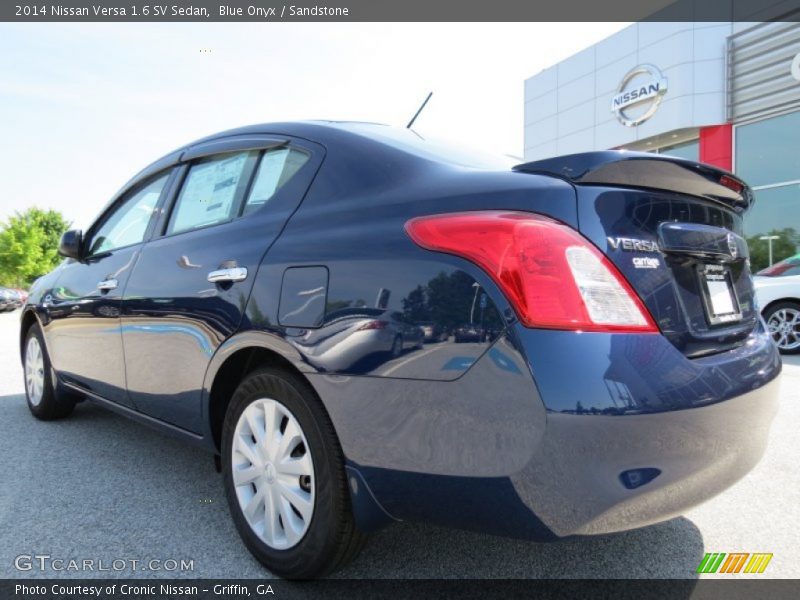 Blue Onyx / Sandstone 2014 Nissan Versa 1.6 SV Sedan