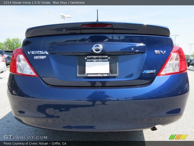 Blue Onyx / Sandstone 2014 Nissan Versa 1.6 SV Sedan