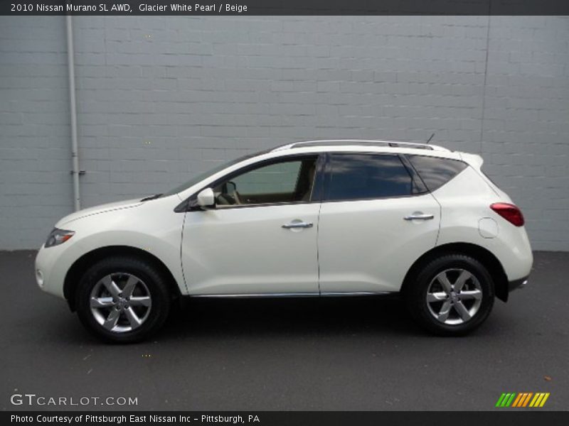 Glacier White Pearl / Beige 2010 Nissan Murano SL AWD