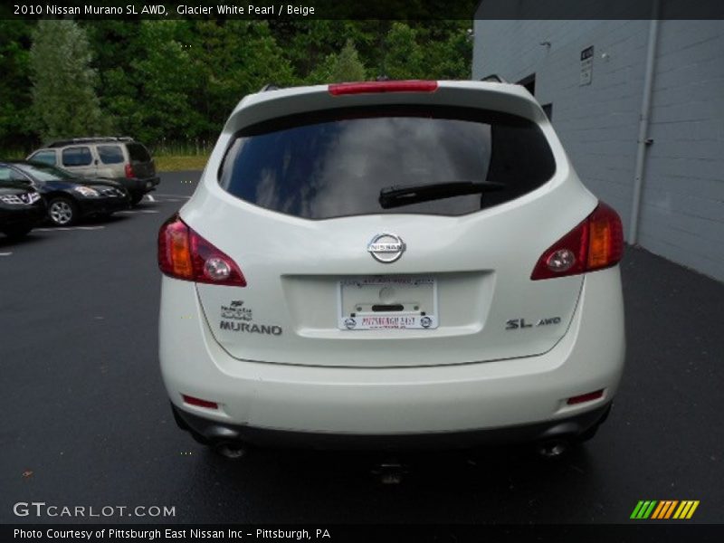 Glacier White Pearl / Beige 2010 Nissan Murano SL AWD