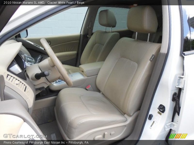 Glacier White Pearl / Beige 2010 Nissan Murano SL AWD