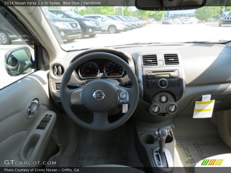 Blue Onyx / Sandstone 2014 Nissan Versa 1.6 SV Sedan